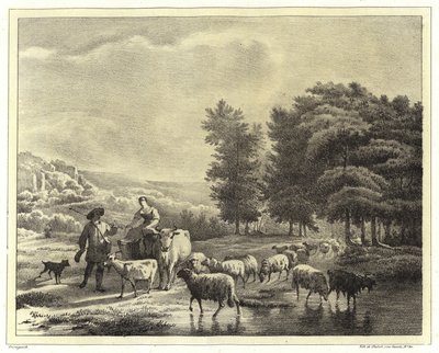 遊牧民と動物のいる風景 作： Balthasar Paul Ommeganck